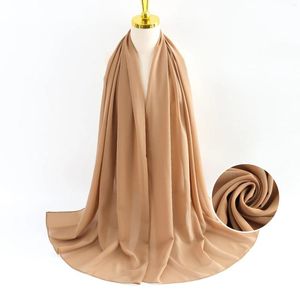 Этническая одежда, жемчужный шифоновый шарф для женщин, однотонный хиджаб, малазийский мусульманский длинный платок на Ближнем Востоке, оптовая продажа