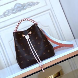 2024 Kvinnans designer Handväska Neonoe Bucket Bags Högkvalitativa axelpåsar Luxury Crossbody Bag flätad handtag läder axelband totes