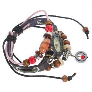 Armbandsur armband handleds titta på vakten vintage för män justerbar bohemisk stil