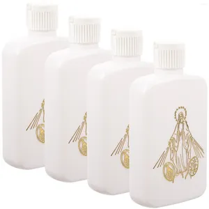 Garrafas de armazenamento 4 pcs garrafa de leite frasco de água benta perfume ornamento vazio recipiente recarregável católico