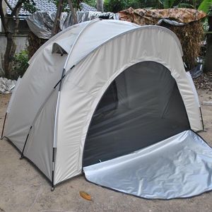 Zelte und Unterstände, Outdoor-Campingzelt, einfache Lagerung, Regen, Sonnenschutz, doppeltes PU4000 210D, verschleißfestes, silberbeschichtetes Oxford-Tuch