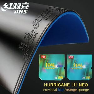 Hurricane 3 NEO Provincial Table Tennis Rubber Professional Tacky Ping Pong with Blue Orange Sponge 240124