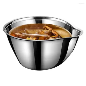 Bowls Mixing Stainless Steel Large Capacity Deep For Steaming Smooth Mirror Polishing Sauce Dish Dipping Bowl