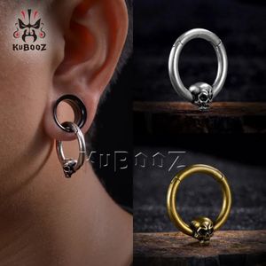 KUBOOZ Unikalny szkielet miedziany design masy ucha wskaźniki kolczyki nadwozie do nosze biżuterii Expander M 2PCS 240130