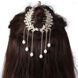 Hair Clips Holder Headdress Pearl Headwear Women Clip Accessories Korean Style Hairpin Wheat Horsetail Buckle