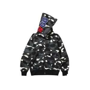 Shark Hoodies Erkek Kadın Moda Deisigners Hoody Stylist Karikatür Köpekleri Baskı Maymun Hoodies Ceket Yüksek Kalite Sıradan Sweatshirt Boyut Boyut