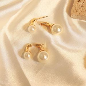 Orecchini pendenti Minar testurizzati simulati perla filo metallico goccia per donne ragazze ottone placcato oro reale gioielli per feste