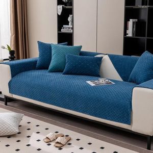 Stol täcker Chenille Sofa Cushion Four Seasons Universal Non-Slip Modern Simple Style 2024 Cover Tyg