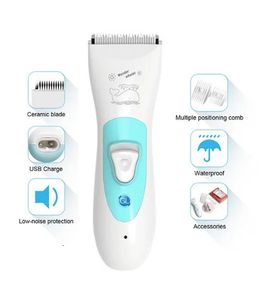 L Electric Baby Hair Trimmer Hair Clipper Baby Hair Care Cutting Remover Rechargeable Quiet Kids Infant Women Pet Hair Shaver 240119