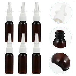 Storage Bottles 8 Pcs Round Shoulder Bottle With Nasal Spray Skin Lotion Container Travel Plastic Small