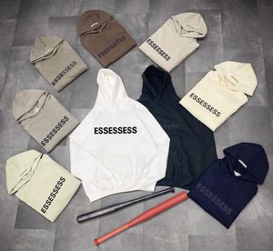 Ess Mens Designer Hoodie Essentail 1977 Hoodies para Homens Moletons Mulheres Pulôver Algodão Carta Manga Longa Essentialclothing Casais FogMultiple Track