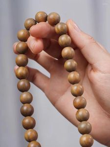 Strand Green Sandalwood Buddha Bead Bracelet Wooden Handheld Antique Hollowed Out Car Hanging Men's And Women's Tassel Style