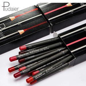 Pudaier 12 PCS/BOX MATTE LIP LINERセットリップコンターライナーのための長持ちする滑らかな鉛筆