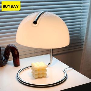 Lampy stołowe nordycka retro szklana lampa sypialnia sypialnia nocna atmosfera lekka metalowa siatka czerwona homestay dekoracja