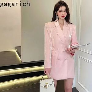 Gagarich French Pink Suit Women Spring Autumn Women Clothing Cold Royal Sister Wind Street Small Fragrance Jacket Top 240123