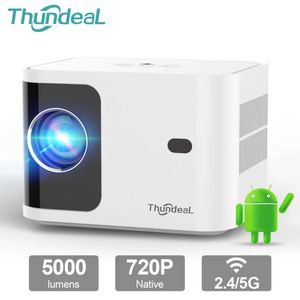 Thundeal HD Mini Projector TD91 FOR FULL HD 1080P 4K VIOLY 5G WIFI Android Portable Projector TD91W Home Theater Cinema Beamer 240131