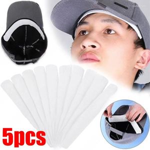 Ball Caps 5Pcs Disposable Cap Liner Moisture Wicking Sweatband Visor Hat Size Reducer Adhesive Sweat Absorbing Strips Patch Tape Anti Dirt