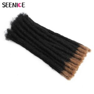 Dreadlocks Capelli all'uncinetto Trecce afro fatte a mano all'uncinetto Trecce sintetiche all'uncinetto per donne e uomini Ombre Marrone 240119