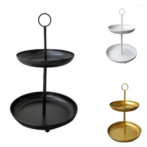 Platten Home Küche Große Kapazität Stehen Nordic Stil Doppel Schicht Snacks Kuchen Dessert Lagerung Paletten Platte Racks