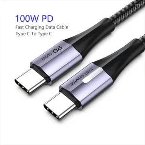 To Cable For Samsung S20 Xiaomi PD 100W Fast Charging Charger Type