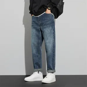 Jeans da uomo 2024 Primavera e Autunno di alta qualità per la moda Casual Versatile Pantaloni Haren elastici dritti allentati B5515