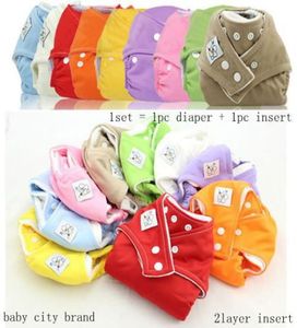 Lowest Babycity 10Pc Adjustable Reusable Baby Washable Cloth Diaper Nappies 10pc cotton Inserts 2Layers U Choose 9 Color9097503