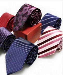 Real Silk Nathtie 9cm slips för män remsor vattentät antifouling 150 cm längre halskläderpaket med låda gåva gentleman293i7258400