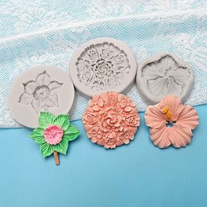 Baking Moulds Small Flowers Fondant Silicone Mold DIY Chocolate Cake Flower Decoration Kitchen Accessories