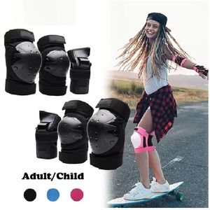 Vuxen/barn knäskydd armbågskuddar handledsvakter 3 i 1 skyddsutrustning för multisport skateboardåkning skridskoängscooter 240124