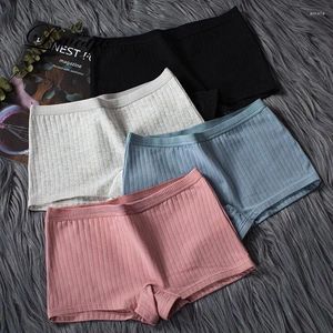 Kadın Panties 2024 Şimdi Kadın Boksörler İç Çamaşır Pamuklu Bayanlar Güvenlik Pantolonları Kadın Dikişsiz Düzlemler Katı Rahat Boyshorts Seksi iç çamaşırı