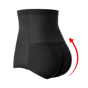 Mulheres cintura alta moldar calcinha acolchoada push up bulifter shaper nádegas controle invisível calcinha shaperwear roupa interior