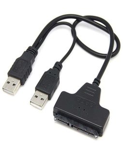 Judixy USB20 SATA 722Pin к USB20 Кабель-адаптер Fr 25 HDD Жесткий диск ноутбука SATA Кабель жесткого диска SATA разъем к USB5328810