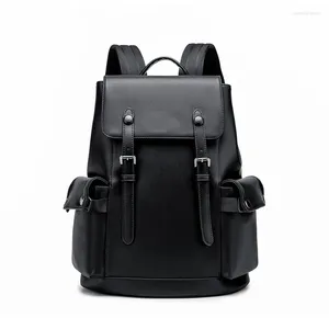 Backpack Men Women Large Capacity Daypack Waterproof Leather Backpacks Boy Girl Students School Bag Laptop