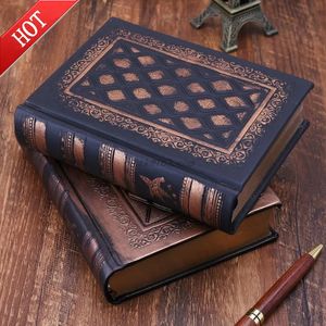 Leather Retro Vintage Diary Journal Notebook Blank Hard Cover Sketchbook Paper Stationery Travel School Sdudent Gifts 240130