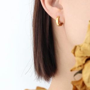 Orecchini a lobo 2024 coreano acciaio al titanio carino piccolo fresco design di nicchia senso orecchini a bottone da donna regalo gioielli di moda femminile