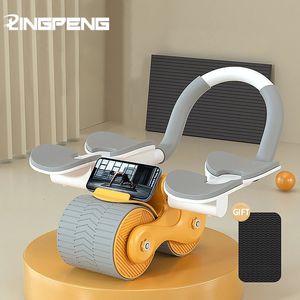 Abdominal Curling Wheel Automatic Rebound Abdominal Muscle Elbow Support Home Fitness Equipment 240123