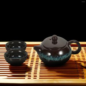 Conjuntos de louça Conjunto de chá Chaleiras Copos portáteis Cerâmica Bule Teacup Kit Servindo Pequena Cerâmica Home Teaware