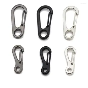 Nyckelringar 10st/pack Metal Black 8 -formad nyckelkedja med hög kvalhet ringar CLASPS HOOCK Kedjor för DIY -smycken som gör resultat Partihandel