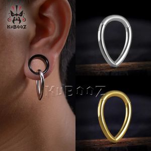 Kubooz Stylish Copper Water Drop Ear Weight Mätar Örhängen Piercing Body Jewelry Expander Bårar M 2st 240130