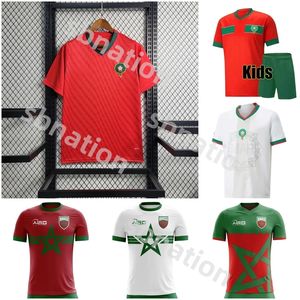 Maglia da calcio da uomo della squadra nazionale del Marocco 2023 2024 22 23 24 Kit per bambini in edizione speciale Concept HAKIMI ZIYECH Maglia da calcio per la casa SAISS EL-ARABI FAJR EN-NESYRI