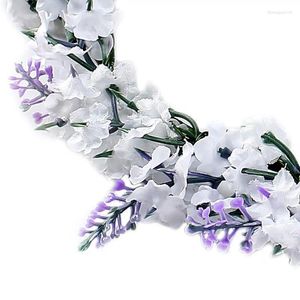 Hair Clips 652F Eye-catching Lavender Floral Band Simulated Flower Headband Jewelry Headdress For Engagement
