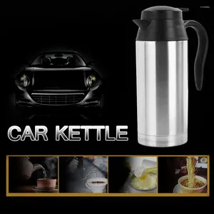 Water Bottles 12/24V Car Electric Kettle Stainless Steel 750ml Boiler Boil Dry Protection Heating Travel Cup Quick Boiling