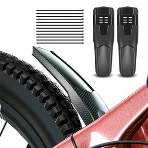 Ali parafango Mtb per parafango anteriore posteriore per bicicletta Set 20/26/27,5/29 pollici Accessori bici Parafanghi fango Protezione PP fibra di carbonio 240202