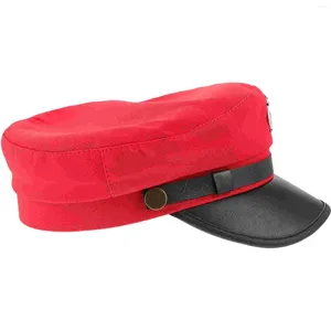 ベレー帽のコスプレキャプテンハットパーティーパフォーマンス衣料品アクセサリーセーラーベレー（02ブラック）（M（56-58cm））