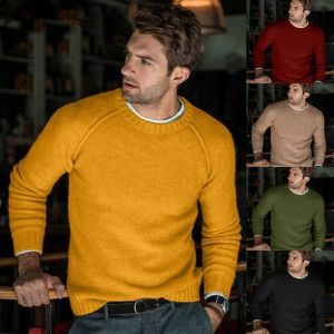 Autumn Winter Warm Men tröja Pullover Sticke Loose Pull Homme kläder plus storlek Casual Solid Jumper för hane