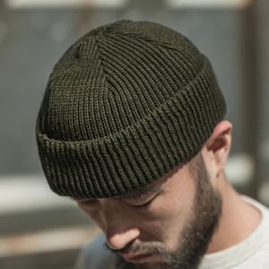 Boné de relógio Bronson USAF tipo A-4, gorro unissex de malha de lã da segunda guerra mundial 240122