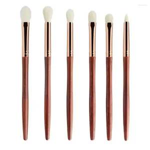 Make -up Pinsel L99 Professionelles handgefertigtes Pinsel -Set 6pcs weiches Saikoho Ziegen Haar Lidschatten Rot Sandelholz Make -up Kit