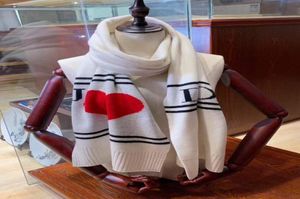 Brand scarf soft cashmere knitting love pattern black and white scarfs luxury scarves8958751