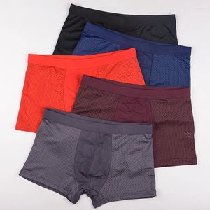 Unterhosen Mesh Bambusfaser Herrenunterwäsche Boxershorts Große Größe Eisseide Atmungsaktiv Dünnkopf Sommer