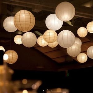 30405060pcs Mixed 414 White Paper Lanterns Wedding Decoration Japanas Hanging Chinese Ball Lampion Party Decor 240127